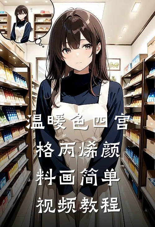 温暖色四宫格丙烯颜料画简单视频教程